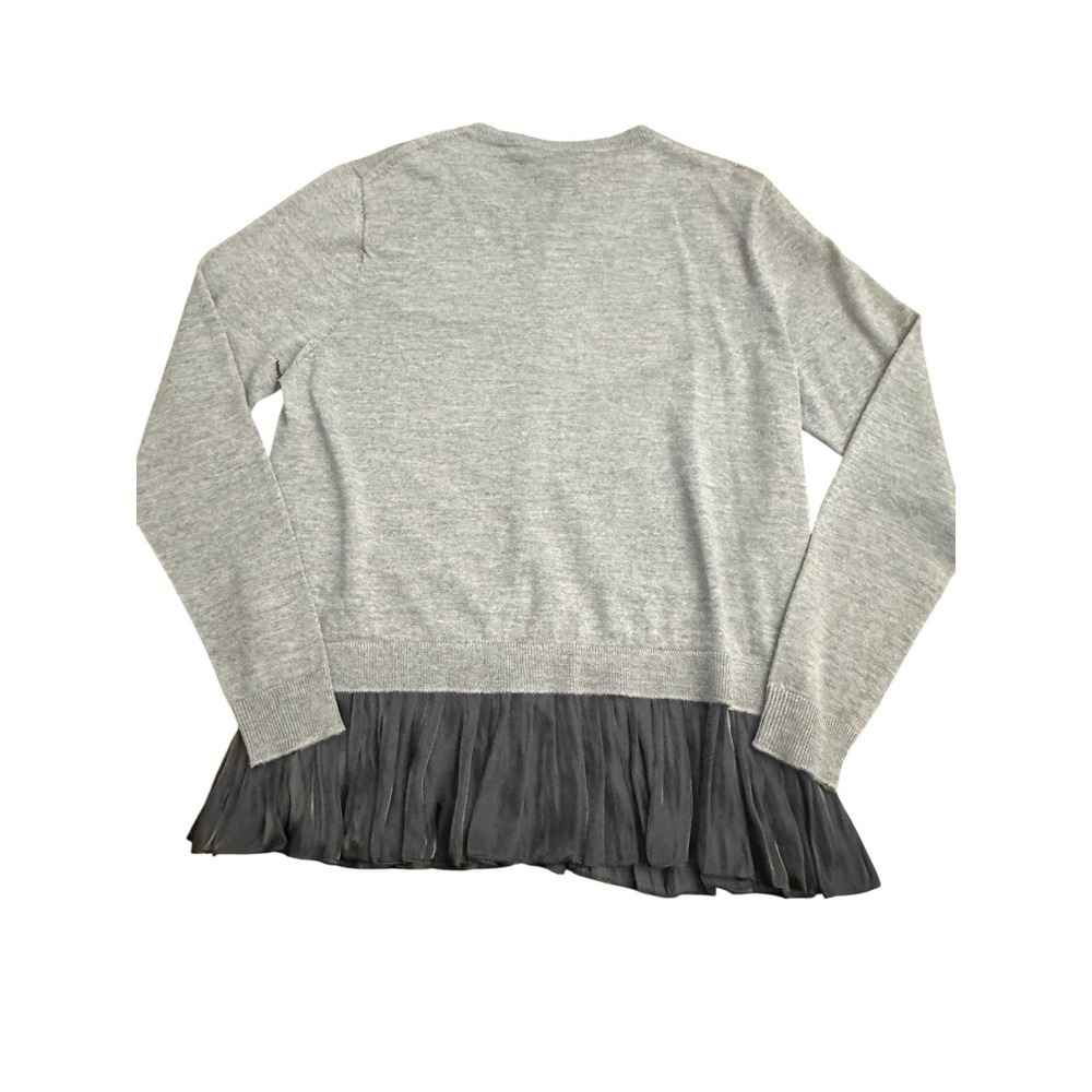 RHIE Sweater Cardigan NWT $375 Gray Medium 100% Wool Classic Knit #N10-3 READ - Picture 11 of 12